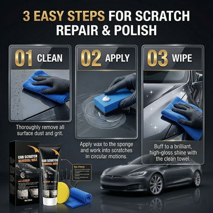 Ultimate Car Scratch Repair Wax - 120ml Complete Kit